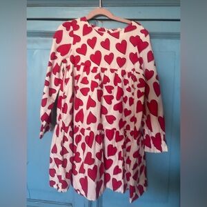 Boden Pink and Red Heart Dress